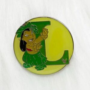 🔮 5/$25 Disney Alphabet L for Lilo &‎ Stitch Pin